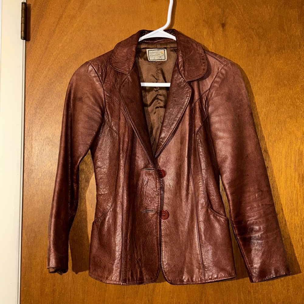 Vintage 1970s Leather Jacket by Natural Comfort